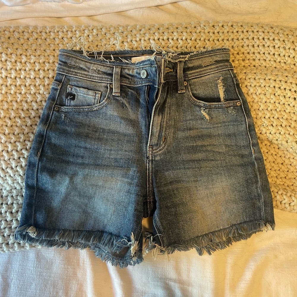 KanCan Blue Distressed Jean Shorts